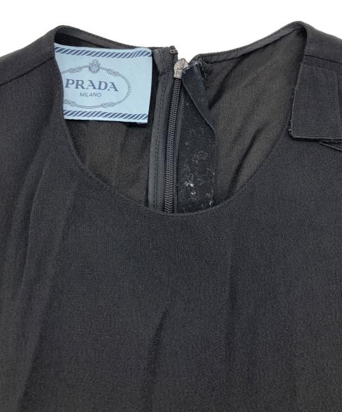 PRADA（プラダ）PRADA (プラダ) 半袖ワンピース ブラック サイズ:38 Sの古着・服飾アイテム