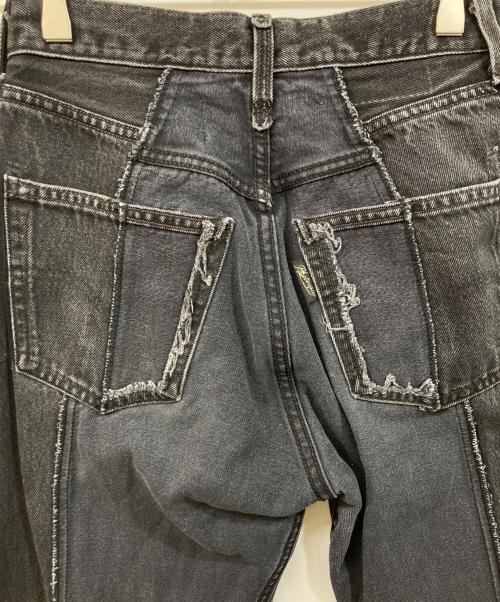PHOTOCOPIEU（フォトコピュー）PHOTOCOPIEU (フォトコピュー) 切替デニムパンツ ブラック サイズ:SIZE 38の古着・服飾アイテム