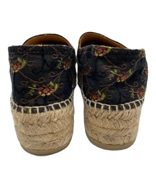 PRADA（プラダ）PRADA (プラダ) 花柄エスパドリーユ ブラック サイズ:SIZE 38の古着・服飾アイテム