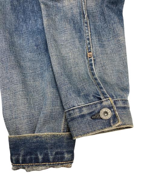 A BATHING APE（ア ベイシング エイプ）A BATHING APE (ア ベイシング エイプ) 刺繍トラッカーデニムジャケット インディゴ サイズ:Sの古着・服飾アイテム