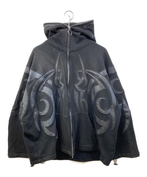 GALFY（ガルフィー）GALFY (ガルフィー) 部族系ダブダブパーカー ブラック サイズ:SIZE Mの古着・服飾アイテム