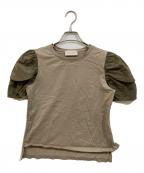 EPOCA STORIAエポカ ストリア）の古着「タフタコンビジャージー デザインカットソー」｜オリーブ