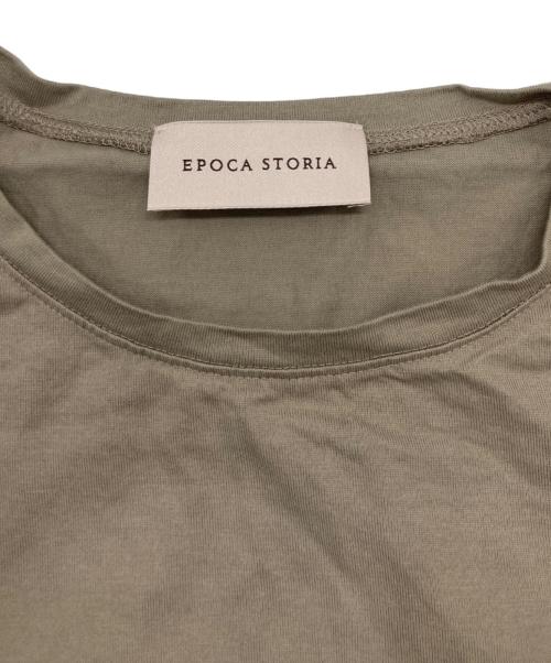EPOCA STORIA（エポカ ストリア）EPOCA STORIA (エポカ ストリア) タフタコンビジャージー デザインカットソー オリーブ サイズ:	SIZE 40の古着・服飾アイテム