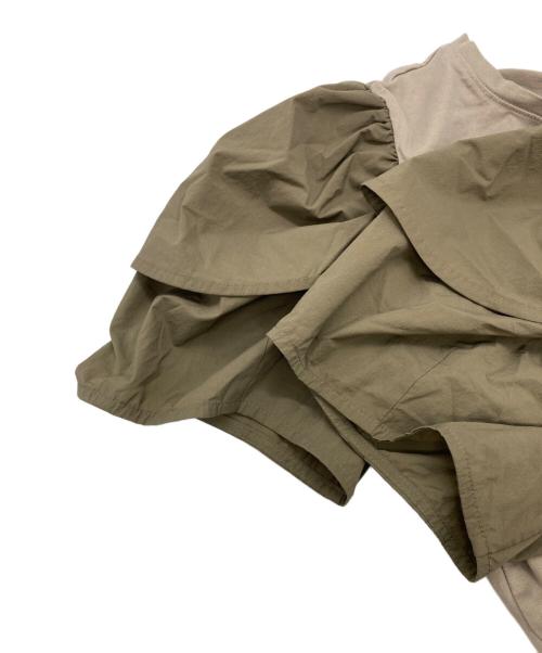 EPOCA STORIA（エポカ ストリア）EPOCA STORIA (エポカ ストリア) タフタコンビジャージー デザインカットソー オリーブ サイズ:	SIZE 40の古着・服飾アイテム