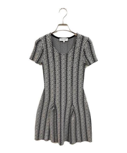 CARVEN（カルヴェン）CARVEN (カルヴェン) ストライプニットワンピース ブラック サイズ:XSの古着・服飾アイテム