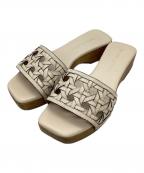 TORY BURCHトリーバーチ）の古着「BASKETWEAVE CLOG」｜ベージュ