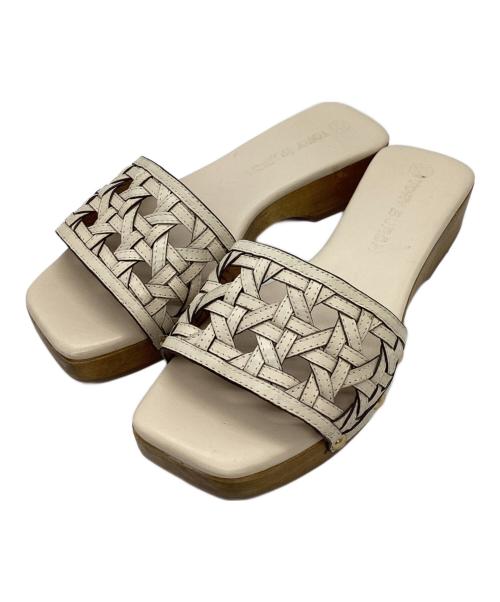 TORY BURCH（トリーバーチ）TORY BURCH (トリーバーチ) BASKETWEAVE CLOG ベージュ サイズ:5.5の古着・服飾アイテム