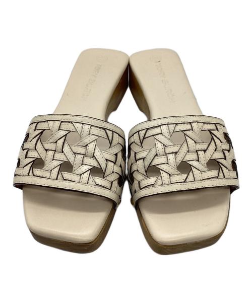 TORY BURCH（トリーバーチ）TORY BURCH (トリーバーチ) BASKETWEAVE CLOG ベージュ サイズ:5.5の古着・服飾アイテム