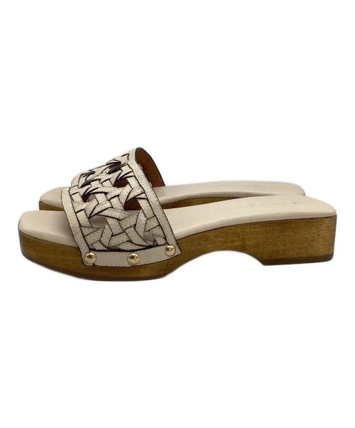 TORY BURCH（トリーバーチ）TORY BURCH (トリーバーチ) BASKETWEAVE CLOG ベージュ サイズ:5.5の古着・服飾アイテム