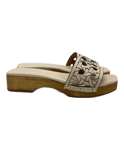 TORY BURCH（トリーバーチ）TORY BURCH (トリーバーチ) BASKETWEAVE CLOG ベージュ サイズ:5.5の古着・服飾アイテム