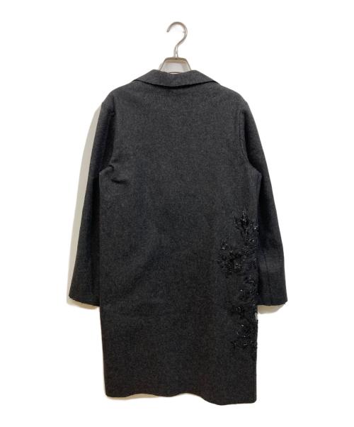 ANTEPRIMA（アンテプリマ）ANTEPRIMA (アンテプリマ) フェルトウール スパンコールデザインコート グレー サイズ:SIZE 40の古着・服飾アイテム