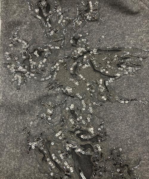 ANTEPRIMA（アンテプリマ）ANTEPRIMA (アンテプリマ) フェルトウール スパンコールデザインコート グレー サイズ:SIZE 40の古着・服飾アイテム