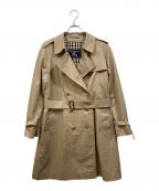 Burberry'sバーバリー）の古着「裏ノバチェックダブルブレストコート」｜ベージュ