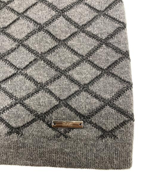 HUGO BOSS（ヒューゴ ボス）HUGO BOSS (ヒューゴ ボス) クルーネックニット グレー サイズ:SIZE Lの古着・服飾アイテム