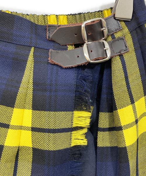 O'NEIL OF DUBLIN（オニールオブダブリン）O'NEIL OF DUBLIN (オニールオブダブリン) チェックラップスカート イエロー×ブラック サイズ:SIZE 38の古着・服飾アイテム