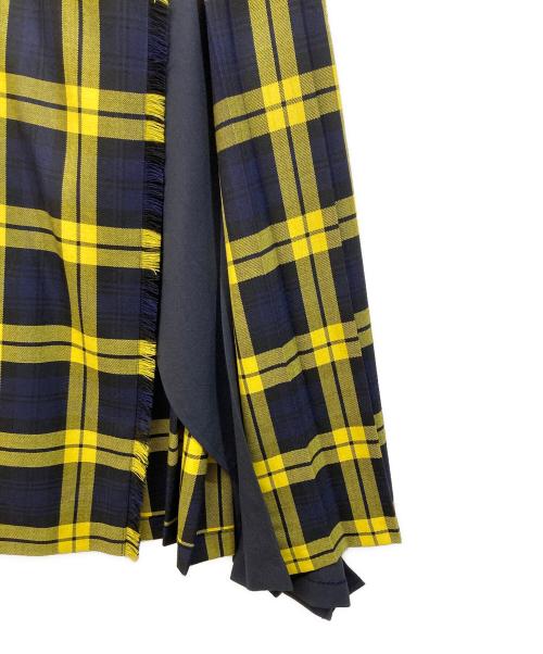 O'NEIL OF DUBLIN（オニールオブダブリン）O'NEIL OF DUBLIN (オニールオブダブリン) チェックラップスカート イエロー×ブラック サイズ:SIZE 38の古着・服飾アイテム