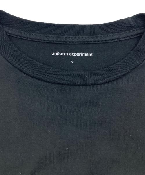 uniform experiment（ユニフォームエクスペリメント）uniform experiment (ユニフォームエクスペリメント) LABEL L/S TEE ブラック サイズ:SIZE 2の古着・服飾アイテム