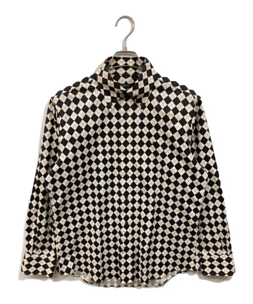 BURBERRY BLACK LABEL（バーバリーブラックレーベル）BURBERRY BLACK LABEL (バーバリーブラックレーベル) チェッカーシャツ ブラック サイズ:3の古着・服飾アイテム