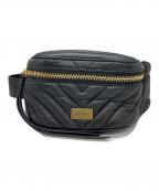 ALL SAINTSオールセインツ）の古着「ラムレザーウエストバッグ」｜ブラック