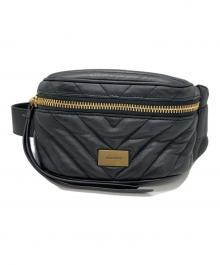 ALL SAINTS（オールセインツ）の古着「ラムレザーウエストバッグ」｜ブラック