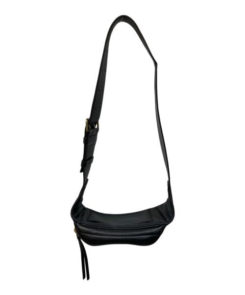 ALL SAINTS（オールセインツ）ALL SAINTS (オールセインツ) ラムレザーウエストバッグ ブラックの古着・服飾アイテム