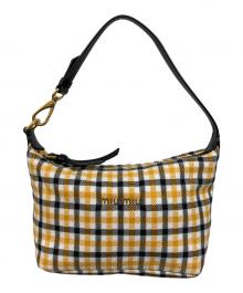 MIU MIU（ミュウミュウ）の古着「スピリットプリントファイユミニバッグ」｜イエロー