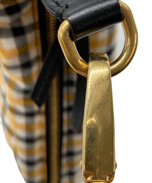 MIU MIU（ミュウミュウ）MIU MIU (ミュウミュウ) スピリットプリントファイユミニバッグ イエローの古着・服飾アイテム