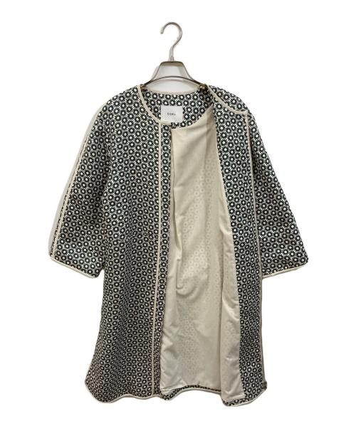 COEL（コエル）COEL (コエル) ジャガードパイピングコート グリーン サイズ:36の古着・服飾アイテム