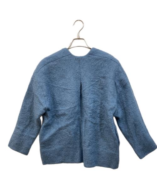 ELLA（エラ）eLLa (エラ) アンゴラシャギーカーディガン スカイブルー サイズ:実寸をご確認くださいの古着・服飾アイテム