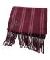 Vivienne Westwood (ヴィヴィアンウエストウッド) オーブ刺繍 バイカラーカシミヤマフラー ブラック×ボルドー：9000円