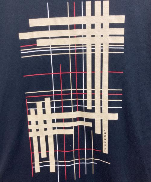 BURBERRY LONDON（バーバリーロンドン）BURBERRY LONDON (バーバリーロンドン) プリントTシャツ ブラック サイズ:Lの古着・服飾アイテム