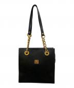 MCMエムシーエム）の古着「チェーンレザートートバッグ」｜ブラック