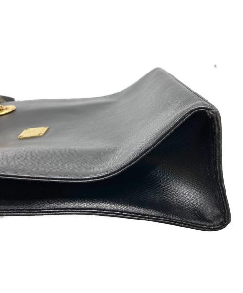 MCM（エムシーエム）MCM (エムシーエム) チェーンレザートートバッグ ブラックの古着・服飾アイテム