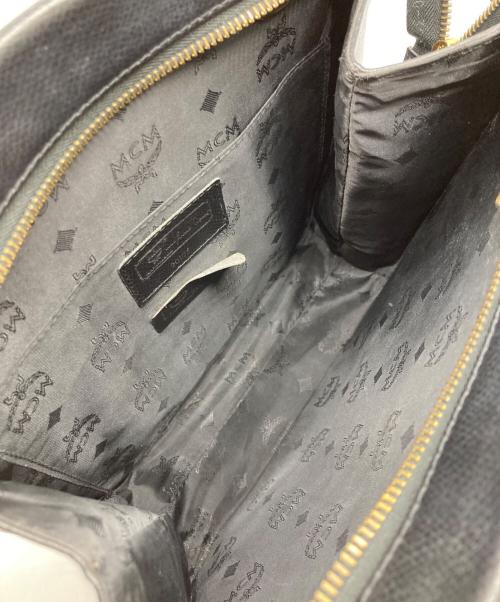 MCM（エムシーエム）MCM (エムシーエム) チェーンレザートートバッグ ブラックの古着・服飾アイテム