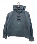 USEDユーズド）の古着「セーラーカラースモッグプルオーバーシャツ」｜ネイビー