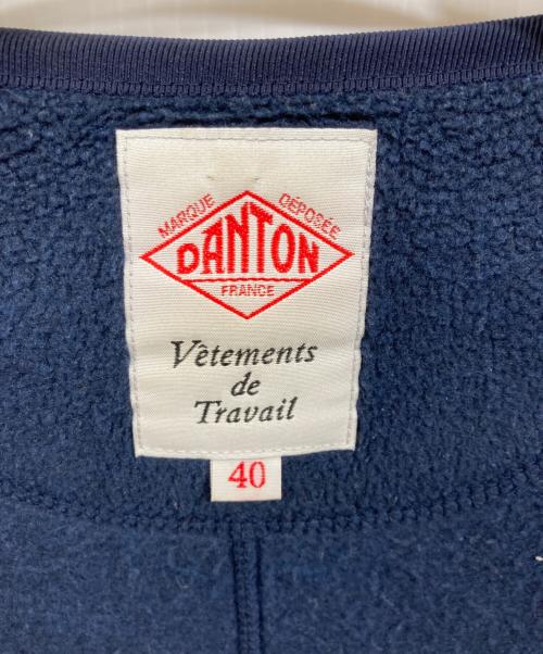 DANTON（ダントン）DANTON (ダントン) FLEECE COLLARLESS JACKET ネイビー サイズ:SIZE 40の古着・服飾アイテム