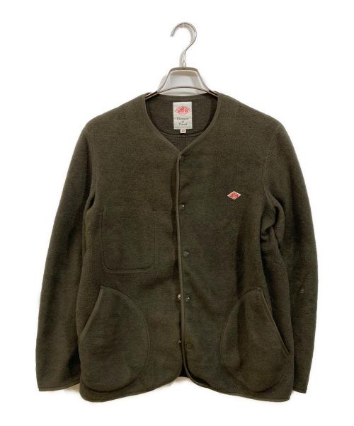 DANTON（ダントン）DANTON (ダントン) FLEECE COLLARLESS JACKET オリーブ サイズ:SIZE 40の古着・服飾アイテム