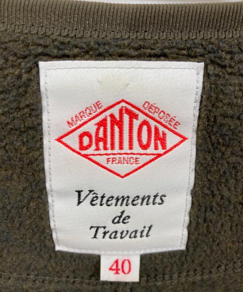 DANTON（ダントン）DANTON (ダントン) FLEECE COLLARLESS JACKET オリーブ サイズ:SIZE 40の古着・服飾アイテム