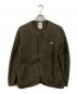 DANTON（ダントン）の古着「FLEECE COLLARLESS JACKET」｜オリーブ