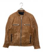 BOSS HUGO BOSSボス ヒューゴボス）の古着「スウェードジャケット」｜ブラウン