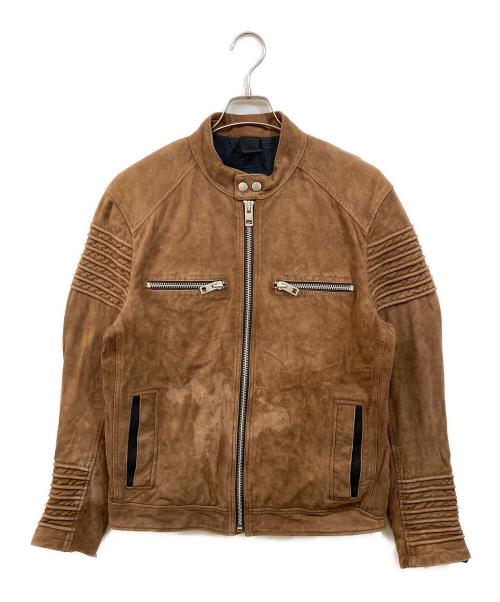 BOSS HUGO BOSS（ボス ヒューゴボス）BOSS HUGO BOSS (ボス ヒューゴボス) スウェードジャケット ブラウン サイズ:SIZE 50の古着・服飾アイテム