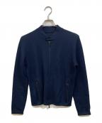 EMPORIO ARMANIエンポリオアルマーニ）の古着「メッシュデザインジップジャケット」｜ネイビー