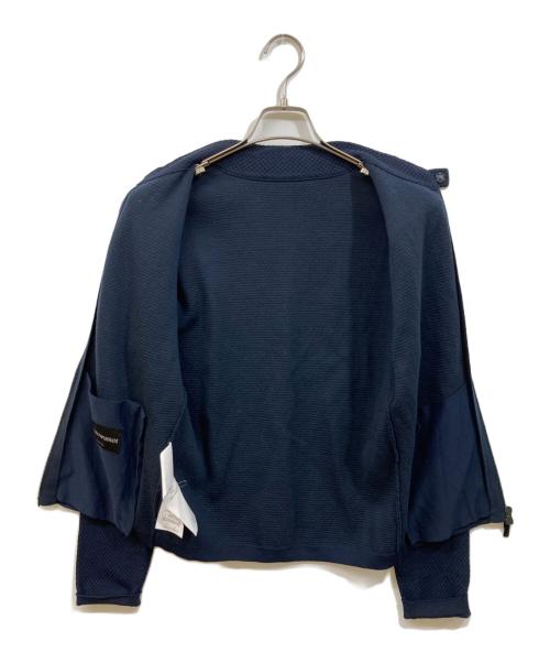 EMPORIO ARMANI（エンポリオアルマーニ）EMPORIO ARMANI (エンポリオアルマーニ) メッシュデザインジップジャケット ネイビー サイズ:SIZE 46の古着・服飾アイテム