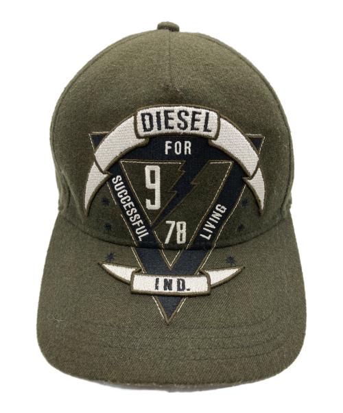 DIESEL（ディーゼル）DIESEL (ディーゼル) ロゴエンブロイダリーキャップ オリーブの古着・服飾アイテム