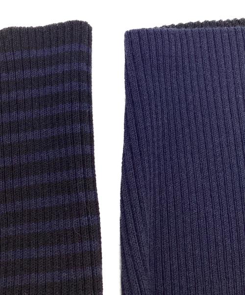 Acne studios（アクネ ストゥディオズ）ACNE STUDIOS (アクネ ストゥディオズ) リブ半袖ニット ネイビー サイズ:	SIZE Mの古着・服飾アイテム