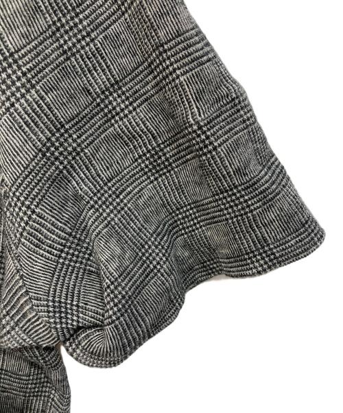 yohji yamamoto+noir（ヨウジヤマモトプリュスノアール）yohji yamamoto+Noir (ヨウジヤマモトプリュスノアール) チェックデザインウール混カットソー グレー サイズ:	SIZE 2の古着・服飾アイテム