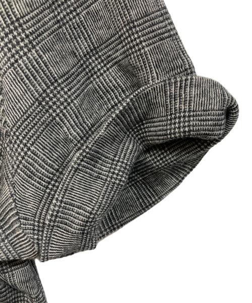 yohji yamamoto+noir（ヨウジヤマモトプリュスノアール）yohji yamamoto+Noir (ヨウジヤマモトプリュスノアール) チェックデザインウール混カットソー グレー サイズ:	SIZE 2の古着・服飾アイテム