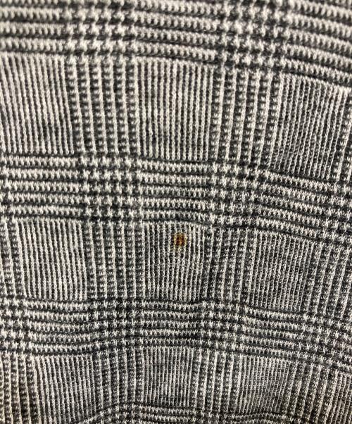 yohji yamamoto+noir（ヨウジヤマモトプリュスノアール）yohji yamamoto+Noir (ヨウジヤマモトプリュスノアール) チェックデザインウール混カットソー グレー サイズ:	SIZE 2の古着・服飾アイテム