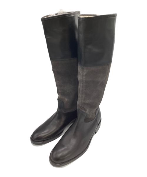 CORSO ROMA 9（コルソローマノーヴェ）CORSO ROMA 9 (コルソローマノーヴェ) スエード切替ロングブーツ ブラック サイズ:SIZE 37の古着・服飾アイテム