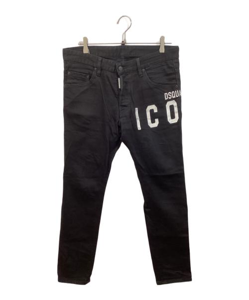 DSQUARED2（ディースクエアード）DSQUARED2 (ディースクエアード) ブラックデニム ブラック サイズ:SIZE 48の古着・服飾アイテム